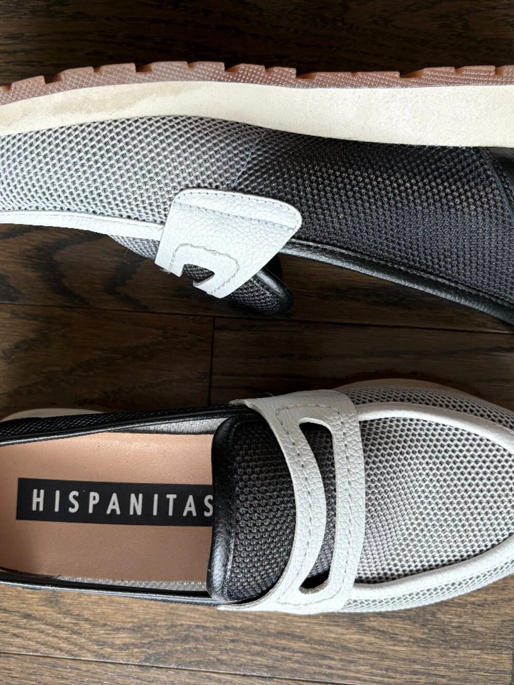 Black & White Wedge Loafers